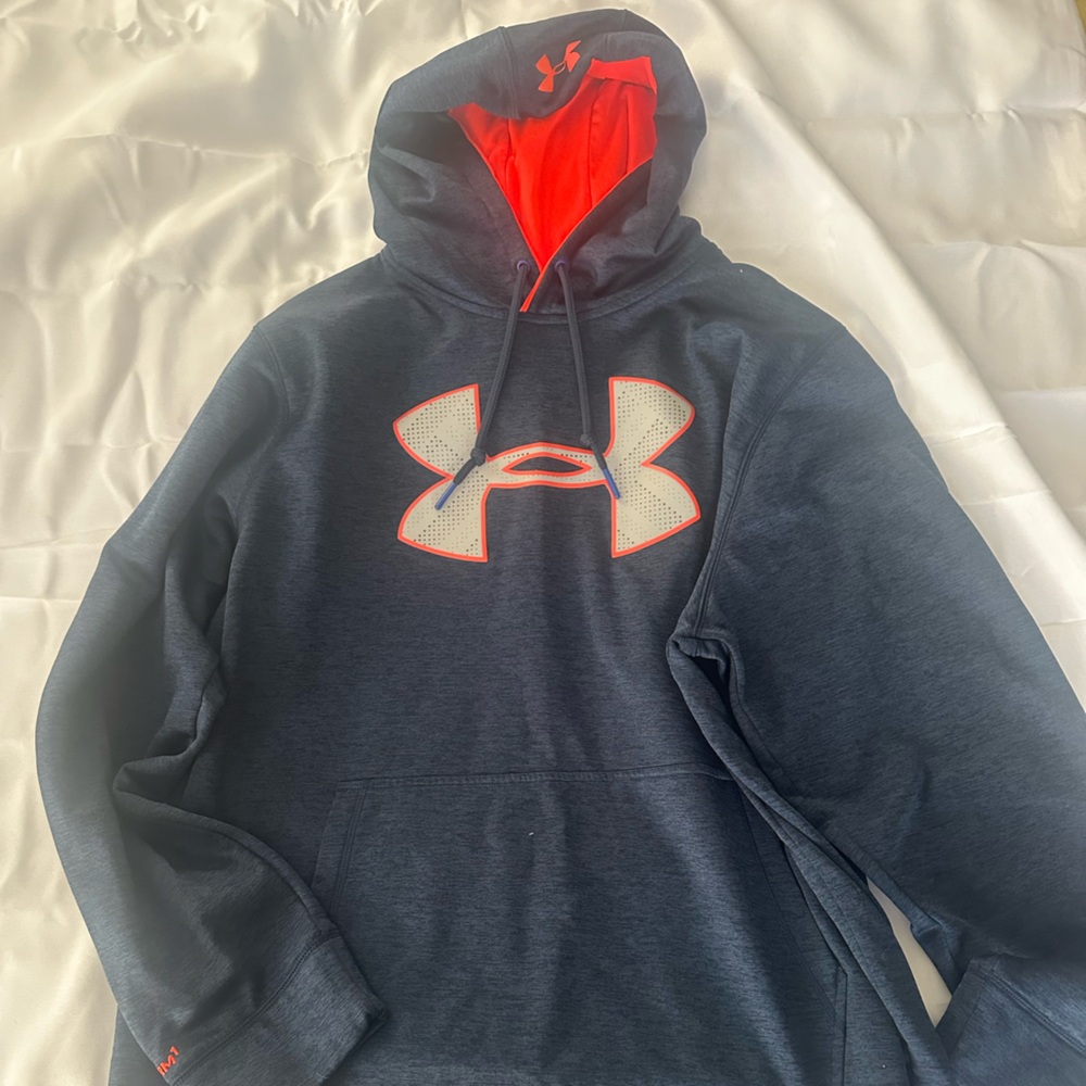 Under Armour Navy and Red Pullover Hoodie
